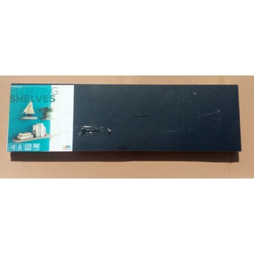 Sérült fekete lebegőpolc 89,5 x 23,5 x 39 mm