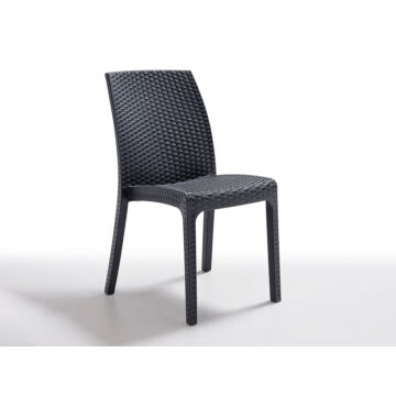 VIRGINIA grafit műanyag rattan szék (19 db)