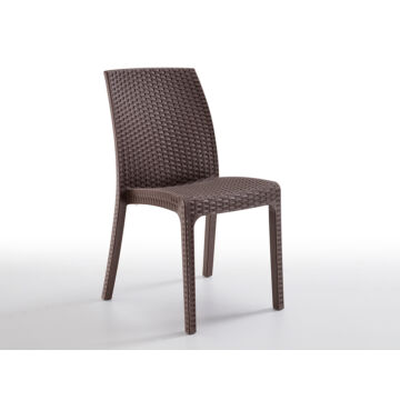 VIRGINIA barna műanyag rattan szék (19 db)
