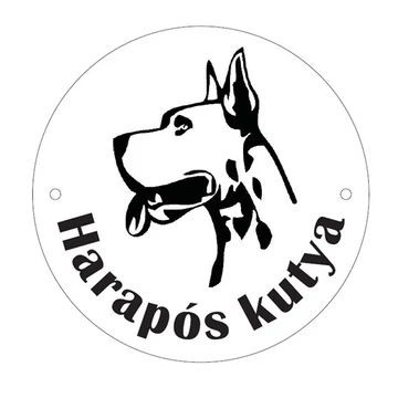 Kutyatábla műanyag "Harapós kutya"