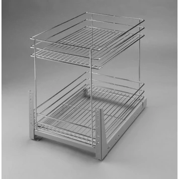 Fékes, alsószerelésű fémrács, 2 részes, 500 mm, króm