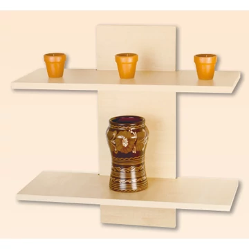 Hátfalas polc 60x23 cm juhar
