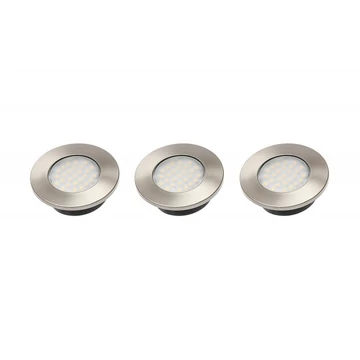 LED 3x1,5W inox 230V kerek m.f BARRI PLUS kerek lámpatest