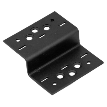 Összekötő lemez hajlított 98 x 28 x 85 / 2,5 mm díszítőelemmel kiegészíthető fekete (ET)
