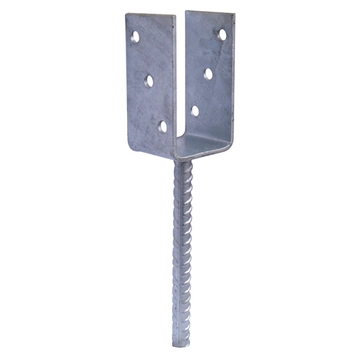 Oszloptalp "U" betonozható  101 x 60 x 120 / 4 mm horganyzott (ET)