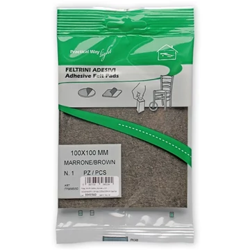 Csúsztatófilc öntapadó 100x100 mm barna