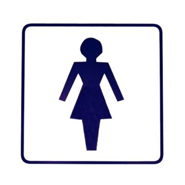 Tábla műanyag 13x13cm női WC szimbólum