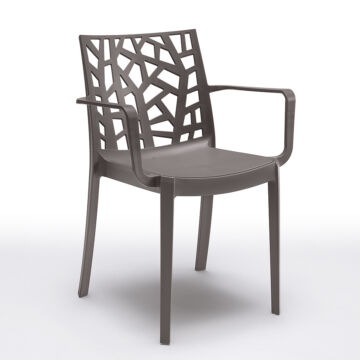 MATRIX taupe műanyag szék karfával (23 db)
