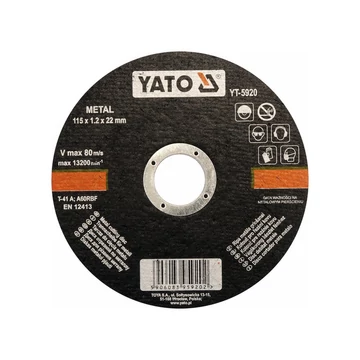 Vágókorong fémre 115 x 1,2 x 22 mm