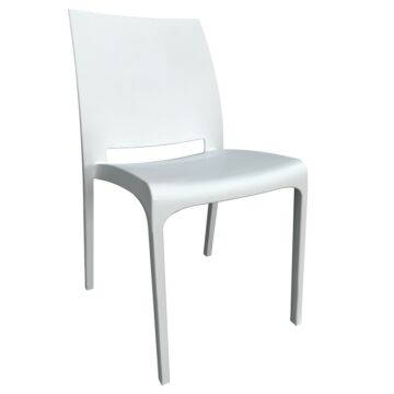 VOLGA 54x46x80 cm műanyag szék, fehér (25 db)