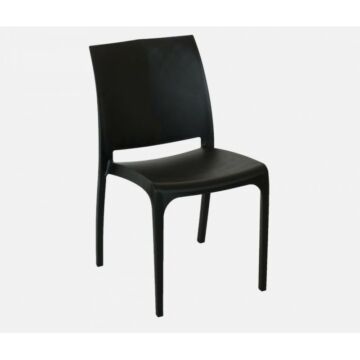 VOLGA 54x46x80 cm műanyag szék, fekete (25 db)