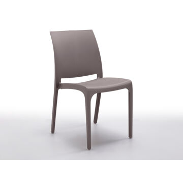 VOLGA 54x46x80 cm műanyag szék, taupe (25 db)