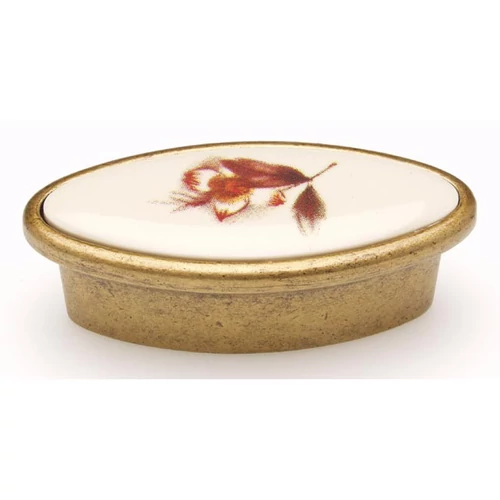 110-32 antikolt bronz barna virág fogantyú 110-32 antikolt bronz barna virág fogantyú