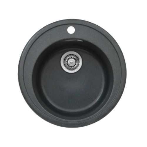 ATLAS gránit mosogató fekete (d=51 cm)