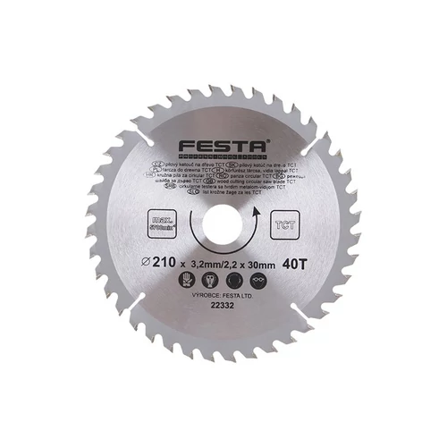 Fűrésztárcsa fához 210 x 30 x 2,2 mm / 40T