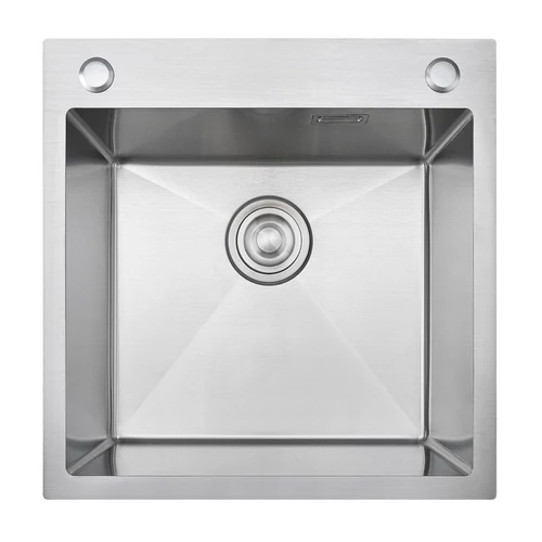 MEX 450 x 450 mm inox, extra mély mosogatótálca, szűrőkosaras leeresztővel, ajándék szappanadagolóval