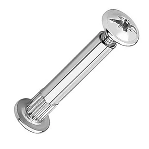 Bútorösszehúzó csavar fém 25-32 mm d=5 (100 db/csomag) Bútorösszehúzó csavar fém 25-32 mm d=5 (100 db/csomag)