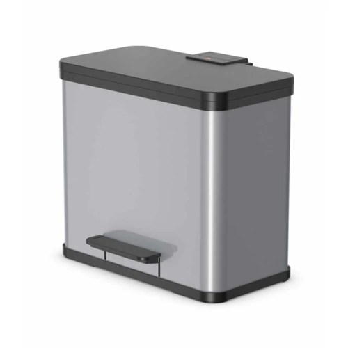 Szabadonálló hulladékgyűjtő 1x17 + 1x9 literes, szürke, csillapított fedélzárással Szabadonálló hulladékgyűjtő 1x17 + 1x9 literes, szürke, csillapított fedélzárással