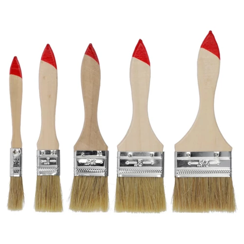 Ecsetkészlet öt részes, fa nyéllel 0,5"-2,5"
