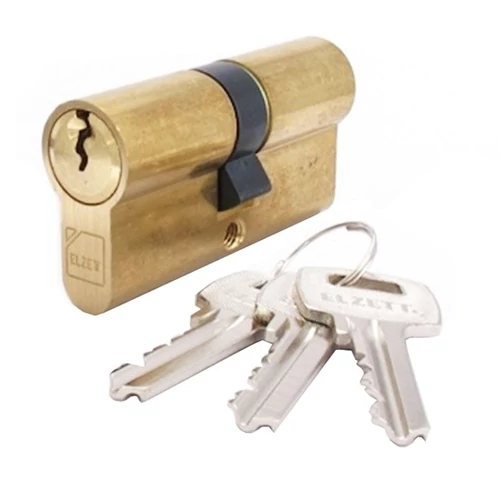 ELZETT 751 30/30mm zárbetét 3 kulccsal, réz