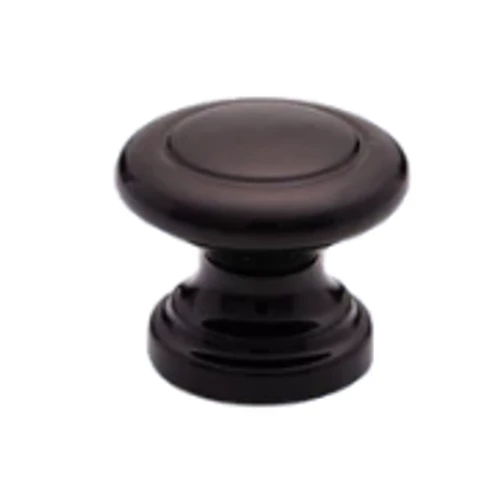 Fényes fekete, műanyag gombfogantyú, 32 mm