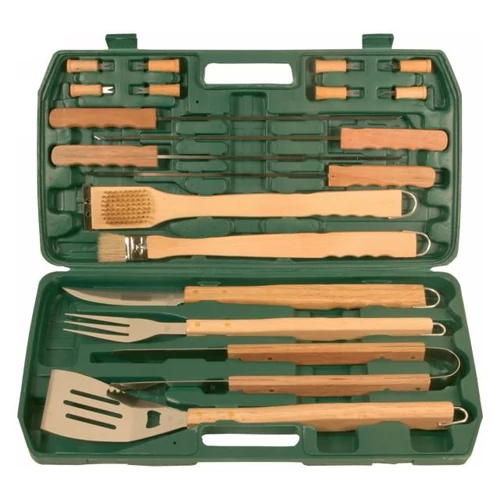 Grill szett INOX 18 részes, kofferban