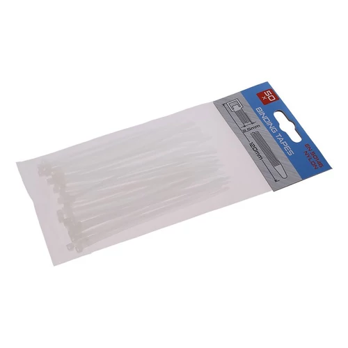 Kábelkötegelő 120 x 2,5 mm fehér (50 db/cs) Kábelkötegelő 120 x 2,5 mm fehér (50 db/cs)