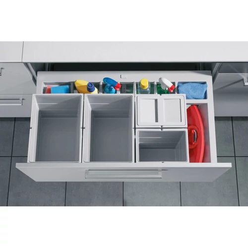 Hulladékgyűjtő szemetes 900 mm, 2x18 + 2x8 literes, világosszürke, fiókba szerelhető Hulladékgyűjtő szemetes 900 mm, 2x18 + 2x8 literes, világosszürke, fiókba szerelhető