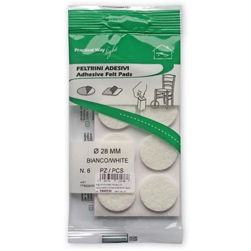 Csúsztatófilc öntapadó d=28 fehér (6db) Csúsztatófilc öntapadó d=28 fehér (6db)