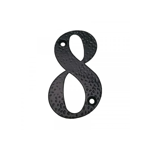 Házszám alumínium, fekete, 8