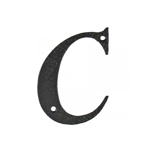 Házszám alumínium, fekete, C