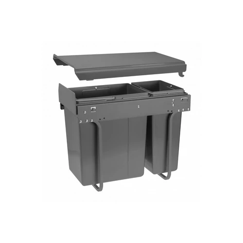 Hulladékgyűjtő szemetes PRACTI ECO 300, 1x10 és 1x20 literes, antracit, előlaprögzítő nélkül Hulladékgyűjtő szemetes PRACTI ECO 300, 1x10 és 1x20 literes, antracit, előlaprögzítő nélkül