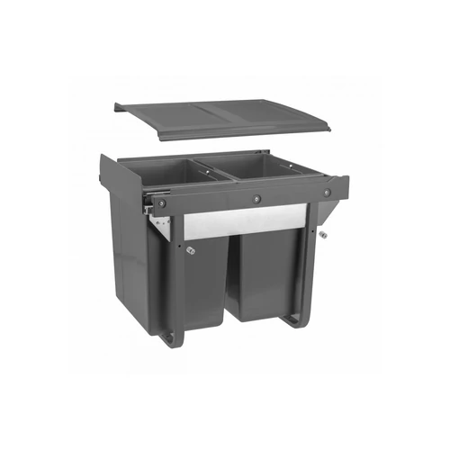 Hulladékgyűjtő szemetes PRACTI ECO 450, 2x20 literes, antracit, előlaprögzítő nélkül Hulladékgyűjtő szemetes PRACTI ECO 450, 2x20 literes, antracit, előlaprögzítő nélkül