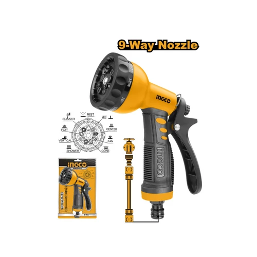 Öntözőpisztoly 9 funkciós