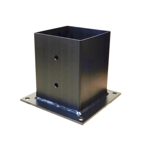 Oszlophüvely lecsavarozható 91 x 91 x 150 / 1,8 mm, fekete