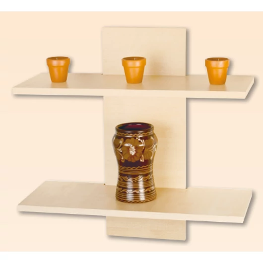 Hátfalas polc 60x23 cm juhar