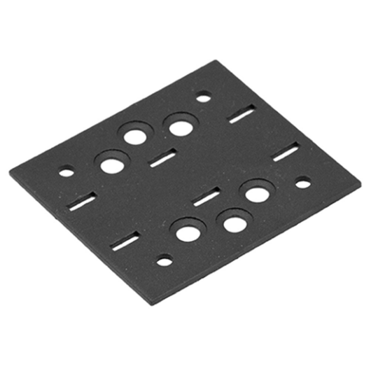Összekötő lemez     76 x 85 / 2,5 mm díszítőelemmel kiegészíthető fekete (ET)