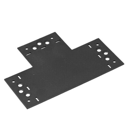 Összekötő lemez "T" 207 x 146 x 85 / 2,5 mm díszítőelemmel kiegészíthető fekete (ET)