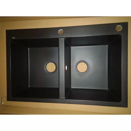 VIVIEN gránit mosogató fekete, (78 x 50 cm)
