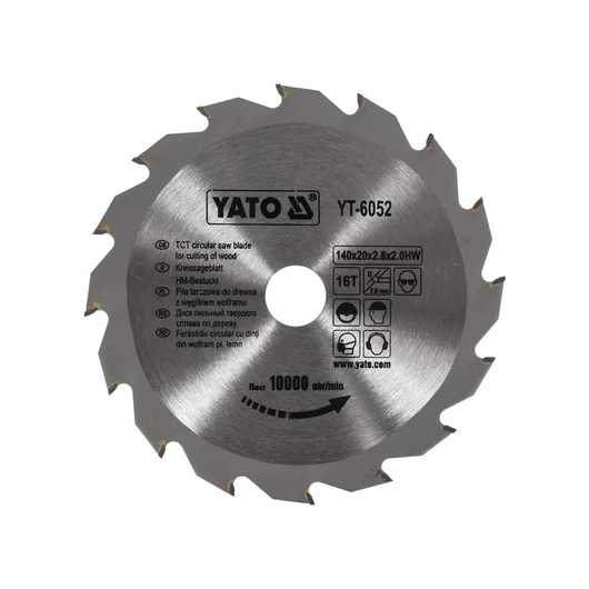 Fűrésztárcsa fához 140 x 20 x 2,0 mm / 16T