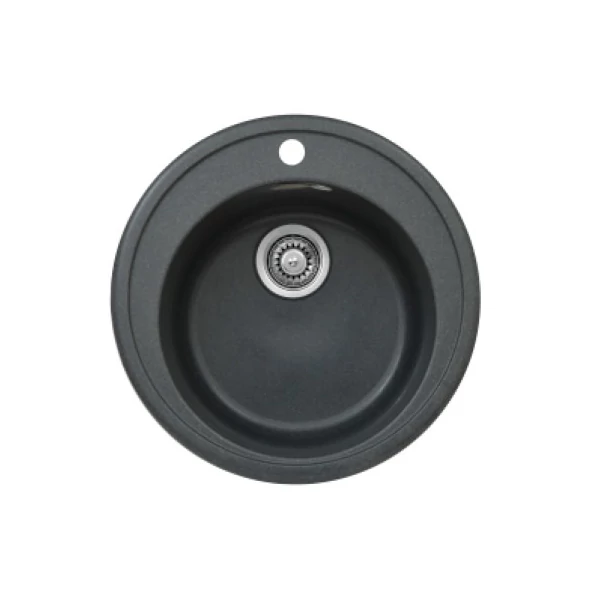 ATLAS gránit mosogató fekete (d=51 cm)