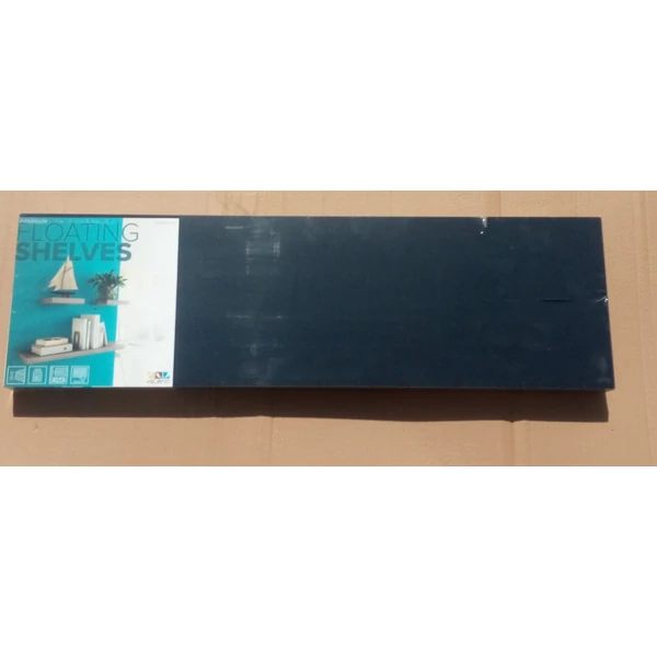 Sérült fekete lebegőpolc 89,5 x 23,5 x 39 mm