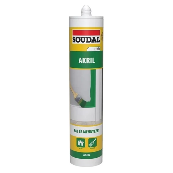 Akril tömítő 280 ml fehér, SOUDAL