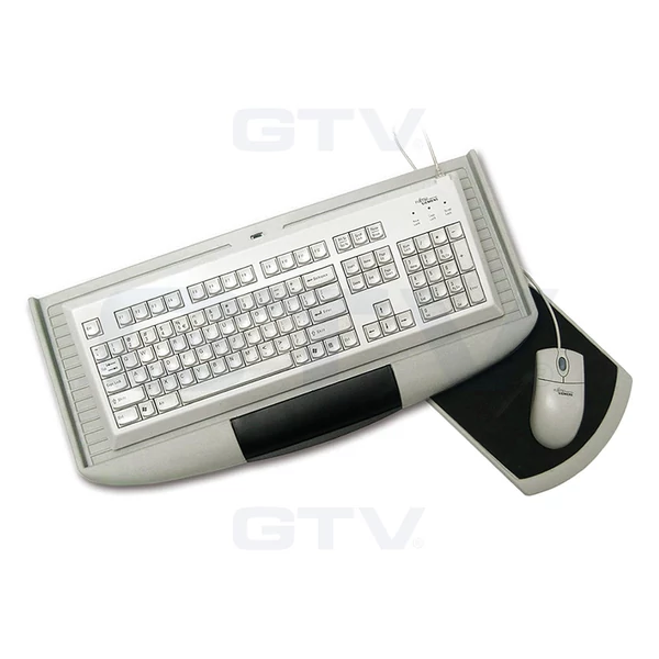 Kihúzható billentyűzettartó egérpaddal fekete