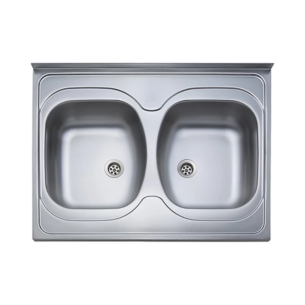 DE-315 800x600 mm, teletetős rozsdamentes mosogatótálca (peremes)