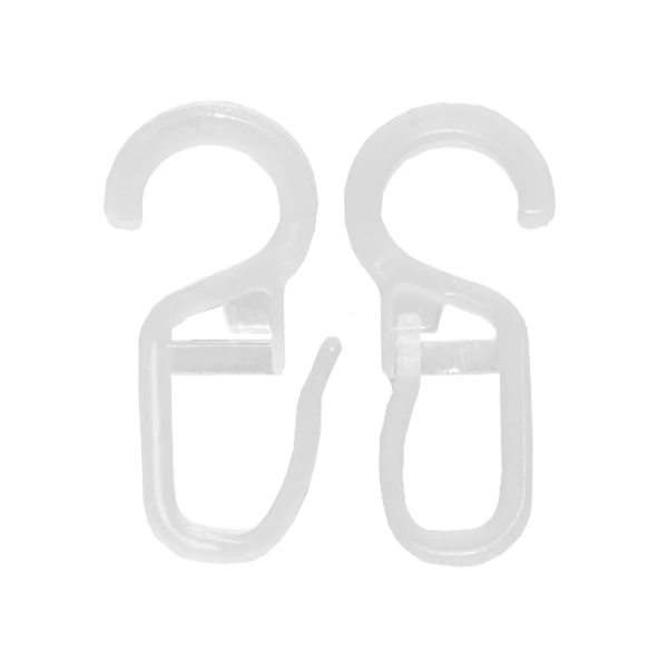 Függönytartó horog műanyag nagy kampós (10 db/csomag)