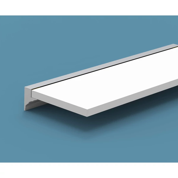 Lebegőpolc fehér alumínium profillal 60x20 cm