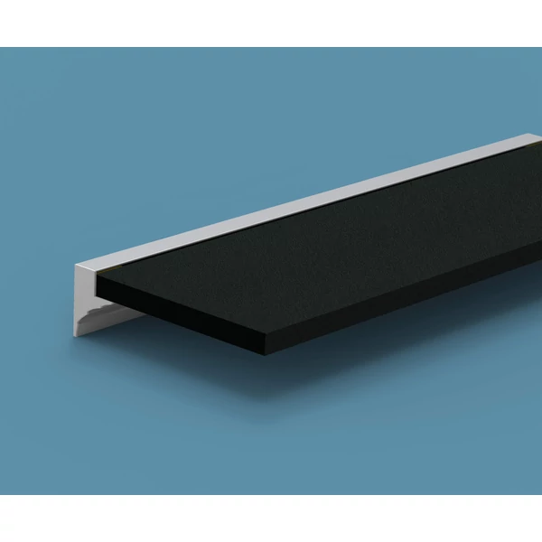 Lebegőpolc fekete alumínium profillal 80x20 cm