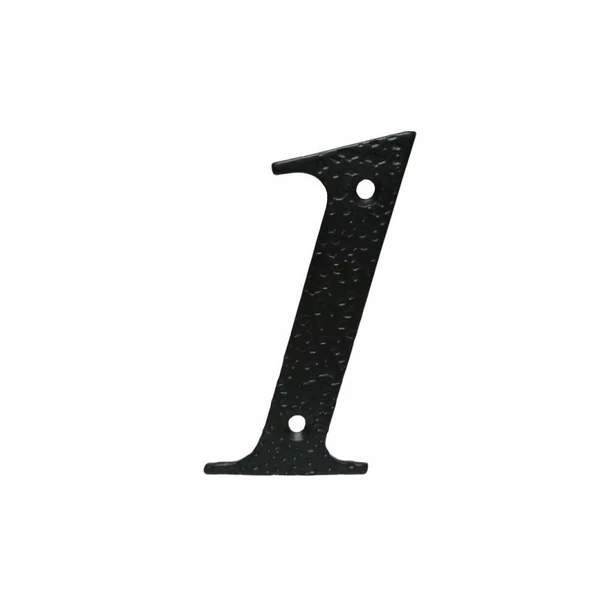 Házszám alumínium, fekete, 1