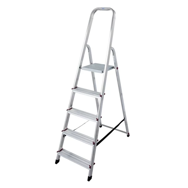 Háztartási létra 4+1 fokos fellépővel (alu) 150 kg 